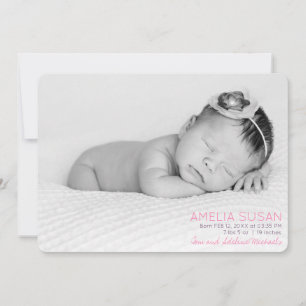Baby girl custom photo and pink pattern back