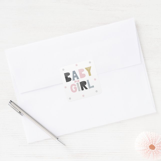 Baby Girl Cute Girly Sticker (Envelope)
