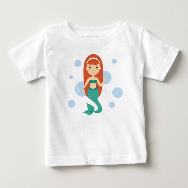 Baby girl cute mermaid princess tutu dress T-Shirt (Front)