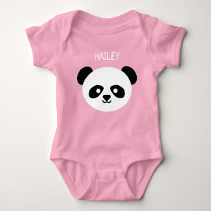 Baby Girl Cute Panda Personalised Kawaii Baby Bodysuit