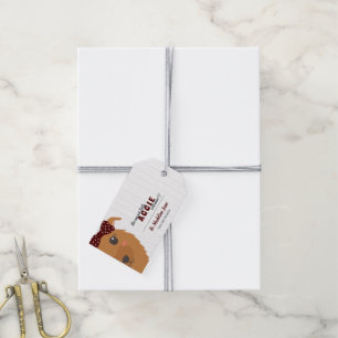 Baby Girl Dog Maroon Gift Tags