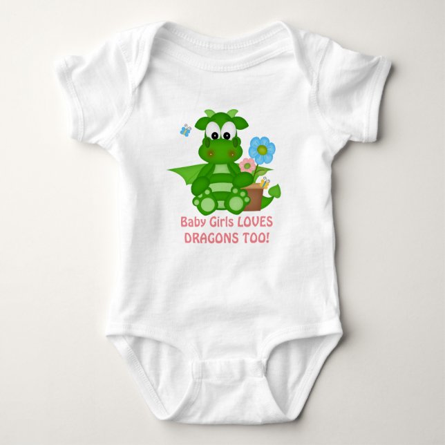 baby girl dragon fantasy bodysuit (Front)