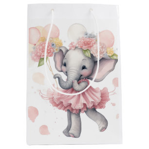 Baby Girl Elephant Baby Gift Bag