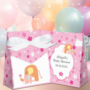Baby Girl Elephant Shower Favour Box