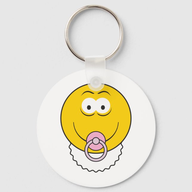 Baby Girl Face Key Ring (Front)
