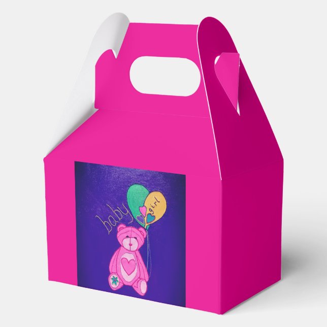 Baby girl favour box (Back)