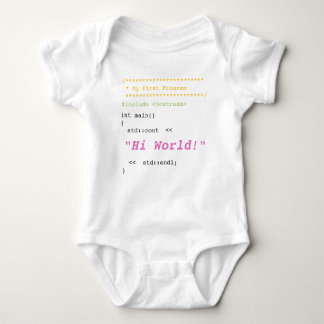 Baby Girl First C++ Program Baby Bodysuit