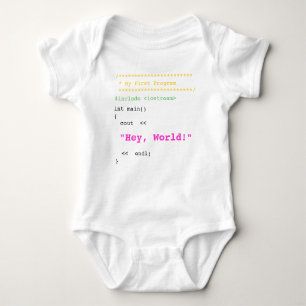 Baby Girl First C++ Program Baby Bodysuit