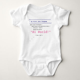 Baby Girl First Java Program Baby Bodysuit