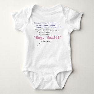 Baby Girl First Java Program Baby Bodysuit