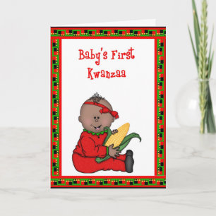 Baby Girl First Kwanzaa Greeting Card