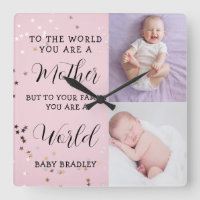 Baby girl First Year Photo Collage Keepsake pink