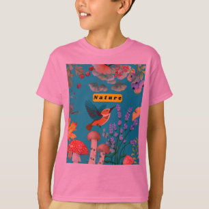  Baby Girl Floral & Butterfly Design T-Shirt