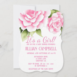 Baby Girl Floral Shower invitation
