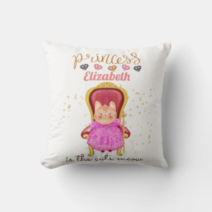 Baby Girl Gifts 1st Birthday Shower Princess Cats Cushion
