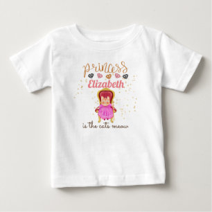 Baby Girl Gifts 1st Birthday Shower Princess Cats  T-Shirt