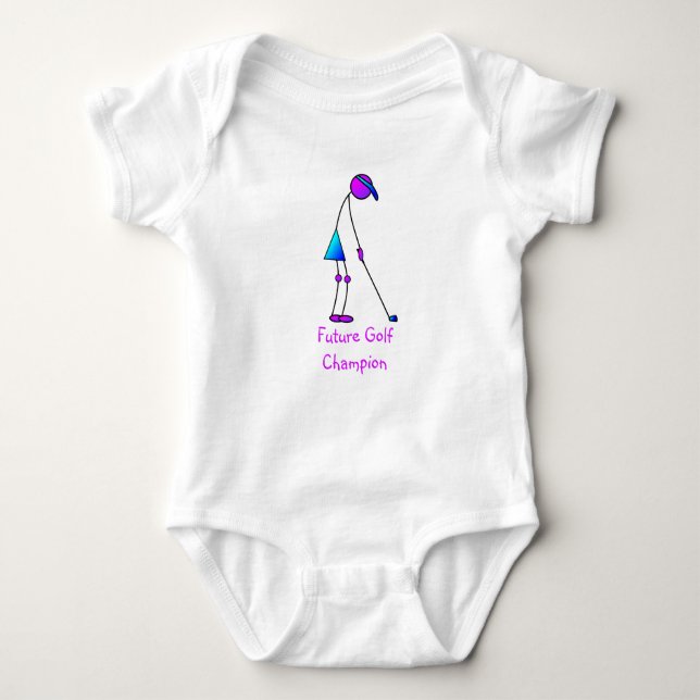 Baby Girl Golf Baby Bodysuit (Front)