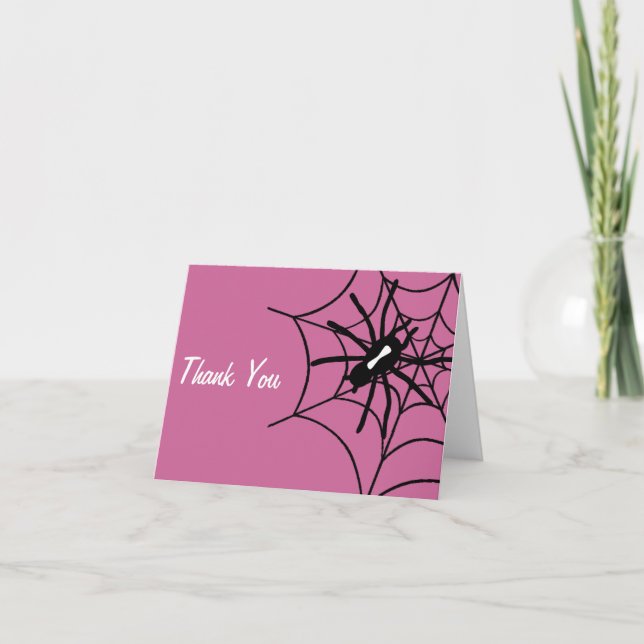 Baby Girl Halloween Baby Shower Thank You Notes (Front)
