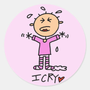 Baby Girl I Cry Tshirts and Gifts Classic Round Sticker