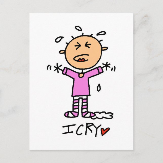 Baby Girl I Cry Tshirts and Gifts Postcard (Front)