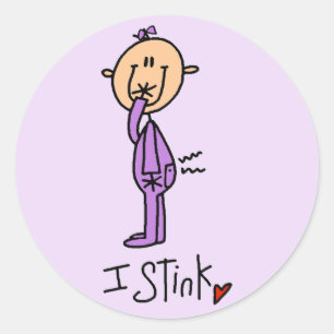 Baby Girl I Stink T-shirts and Gifts Classic Round Sticker