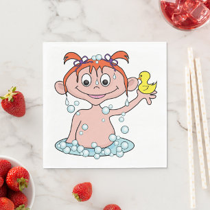 Baby Girl In A Bath Napkin