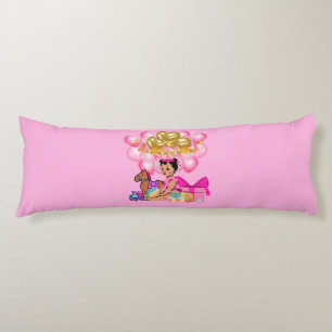 Baby Girl in Pink Body Cushion