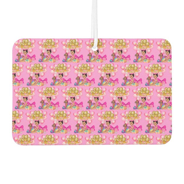 Baby Girl in Pink Car Air Freshener (Front)