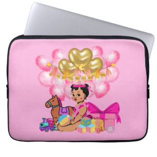 Baby Girl in Pink Laptop Sleeve