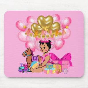 Baby Girl in Pink Mouse Pad
