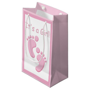Baby Girl Little Feet New Baby SGB Small Gift Bag