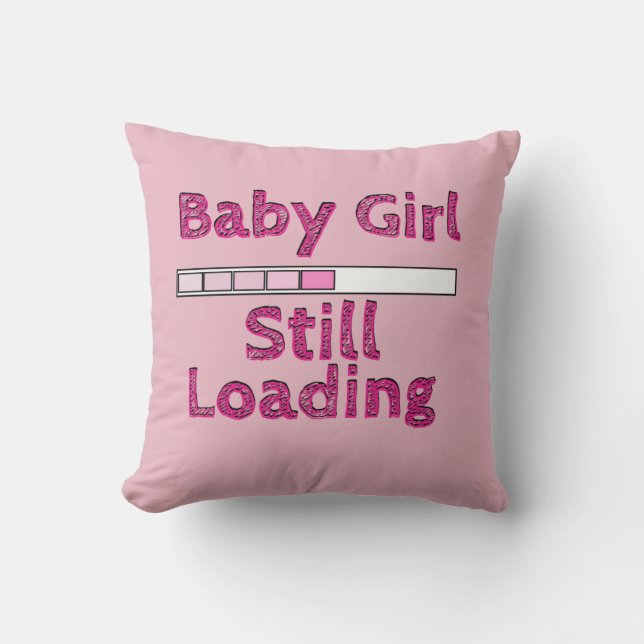 Baby Girl Loading - Fifth Month Cushion (Front)