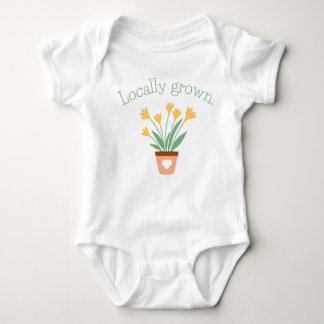 Baby Girl Locally Grown Flower Bodysuit