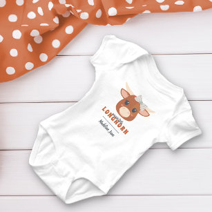 Baby Girl Longhorn Burnt Orange Baby Bodysuit