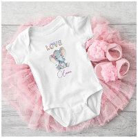 Baby Girl Love Name Elephant Cute