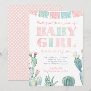 Baby Girl Mexican Taco Bout a Fiesta Baby Shower Invitation