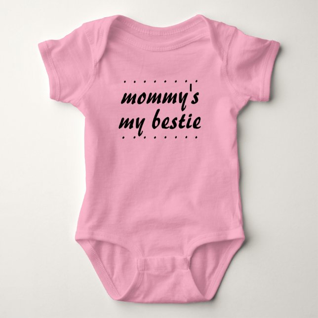 Baby Girl Mother Daughter Mummy's my Bestie BFF Bodysuit (Front)