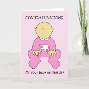 Baby Girl Naming Day Congratulations. Card