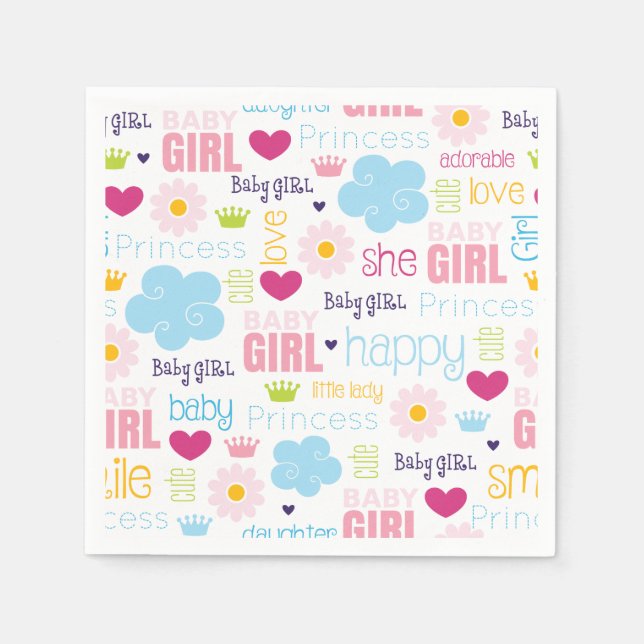 Baby Girl Napkin (Front)