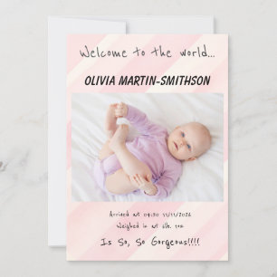 Baby Girl New Arrival Announcement