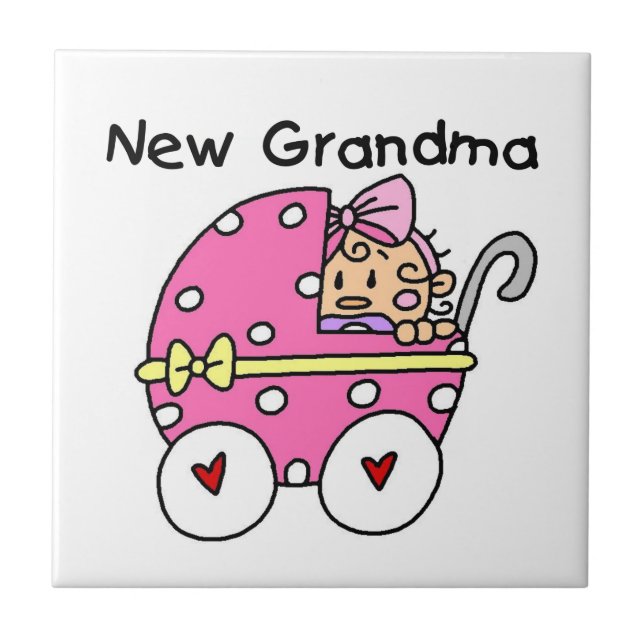 Baby Girl New Grandma Gifts Tile (Front)