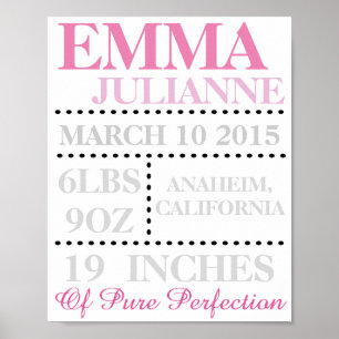 Baby Girl Nursery 8x10 Print