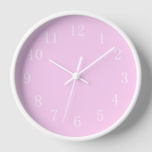Baby Girl Nursery Pink with White Trim Wall  Clock