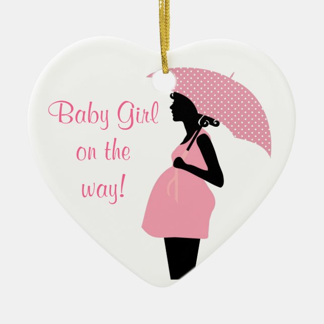 "Baby Girl On The Way" Ornament (Front)