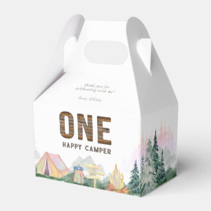 Baby Girl One Happy Camper Birthday Favour Box