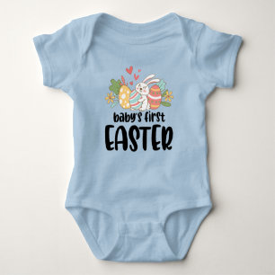 Baby Girl or Boy Happy Easter Outfits Infant Bunny Bodysuit