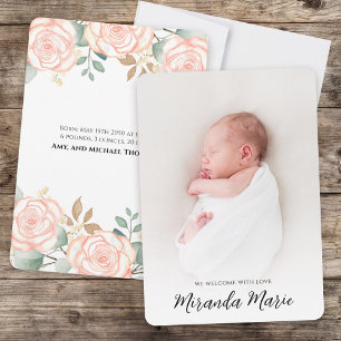 Baby Girl Overlay Text Newborn Photo Chic Pink