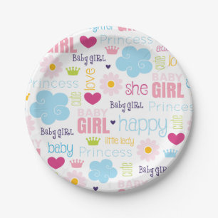 Baby Girl Paper Plate