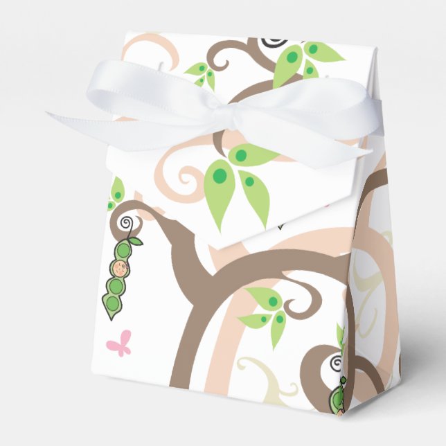 Baby Girl Pea In A Pod Whimsical Garden Gift Box (Front Side)