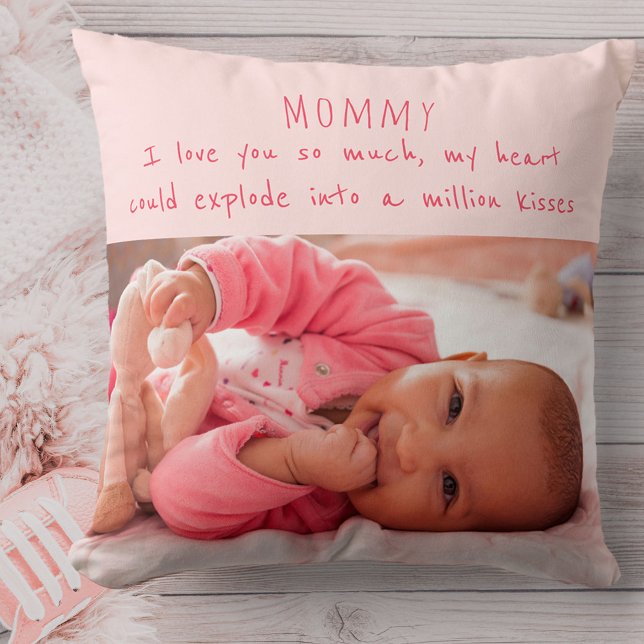 Baby Girl Photo and Adorable Message to Mum Cushion (Creator Uploaded)